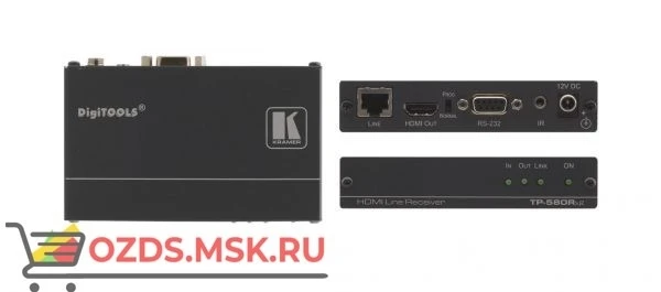 Фото TP-580RXR, до 180 м: Приёмник сигнала HDMI, RS-232 и ИК из кабеля витой пары (TP)