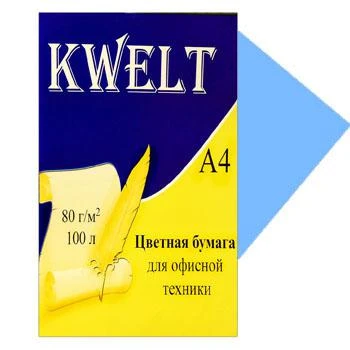 Фото Бумага KWELT Intensive А4 80г/м 100л синий