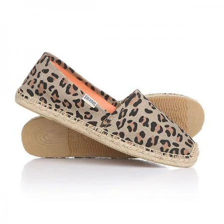 Фото Эспадрильи женские Soludos Original Stripe Print Leopard Print