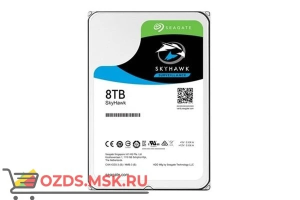 Фото Жесткий диск SEAGATE Skyhawk ST8000VX0022, 8Тб, HDD, SATA III, 3.5″