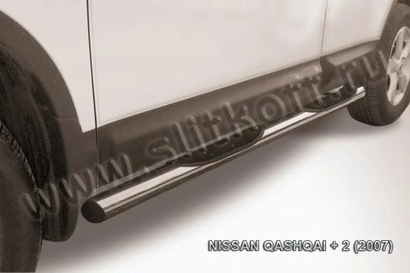 Фото Slitkoff Защита порогов d76 с проступями Nissan Qashqai 2 2007