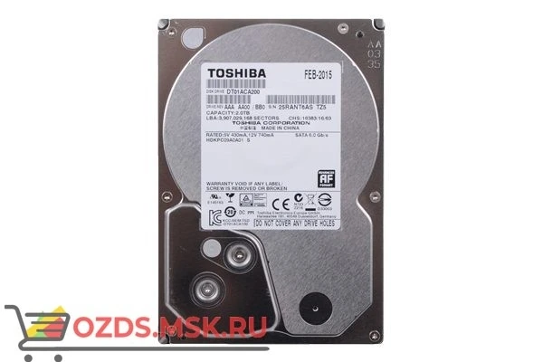 Фото Toshiba MD03ACA200V HDD 2Tb: Жесткий диск