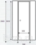 Фото №8 Перегородка туалета 900х2000 мм