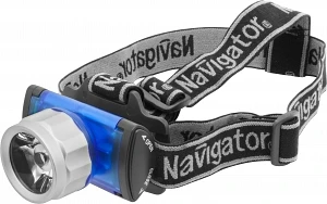 Фото Элементы питания, фонарики PRORAB Фонарь Navigator 94949 NPT-H02-3AAA налобн 3реж 1LEDх1Вт