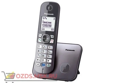 Фото Panasonic KX-TG6811RUM-, цвет серый металлик: Беспроводной телефон DECT (радиотелефон)