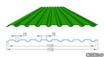 фото Профилированный лист С-20 зеленый 2000х1200х0,5мм
