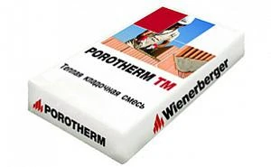 Фото Теплый кладочный раствор Porotherm ТМ зимний -10*С, 20 кг