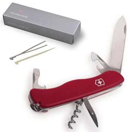 Фото Подарочный нож VICTORINOX "Picknicker", 111 мм, складной, с фиксирующимся лезвием, красный, 11 функций