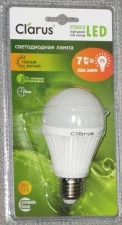 Фото Светодиодная лампа Clarus LED Classic, A60-W 7W, E27, 220-240V, 2700K