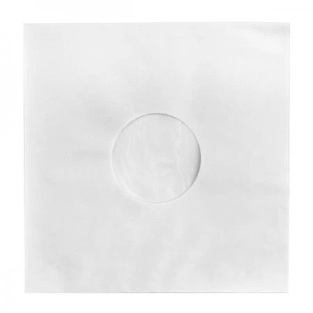 Фото Конверт для виниловых пластинок Audiocore 12 Paper Record Hole Sleeve Inside Deluxe Antistatic Matt White (1 шт.) (внутренний)