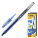 фото Ручка гелевая BIC "Cristal Gel+" (Франция), корпус синий, полупрозрачный, толщина письма 0,5 мм, синяя