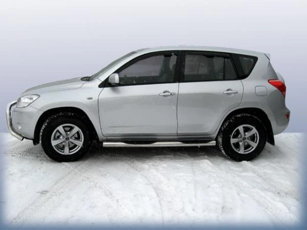 Фото Slitkoff Защита порогов d76 с проступями Toyota Rav 4 2006