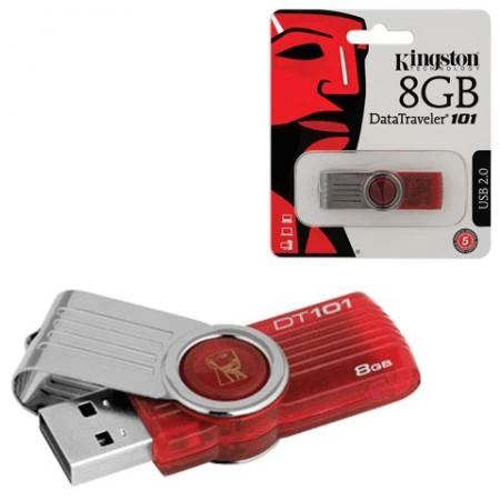 Фото Флэш-диск 8 GB, KINGSTON DataTraveler DT101G2, USB 2.0, красный