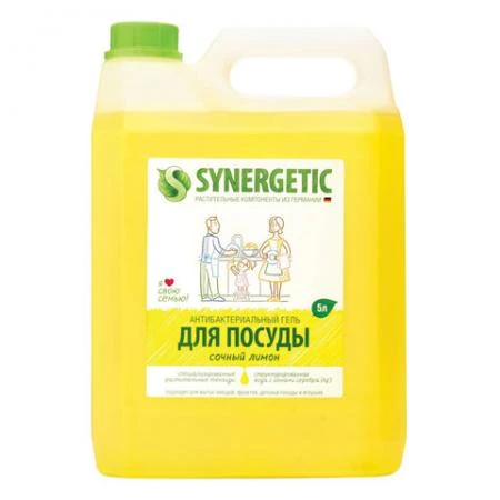 Фото Средство для мытья посуды 5 л SYNERGETIC "Лимон"