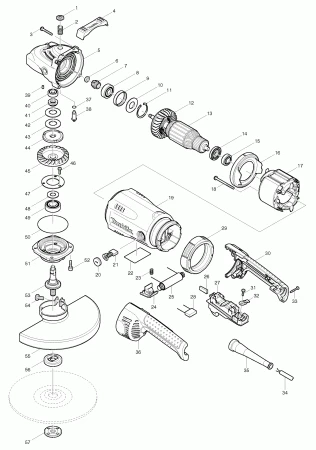 Фото Клавиша MAKITA GA9030S блокировки выключателя