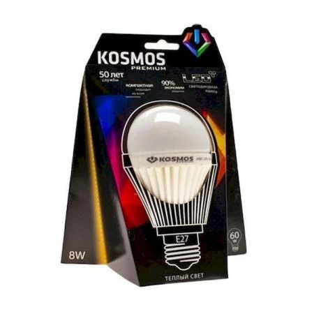 Фото Лампа светодиодная диммир. KOSMOS premium LED 8Вт A55 E27 230В 3000К; KLED8wA55230vE2727_d