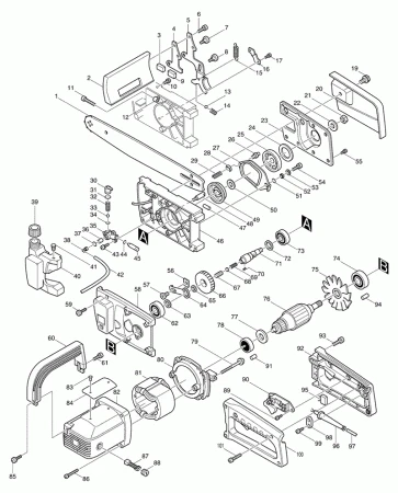 Фото Компрессионная пружина 3 электрическая цепная пила Makita 5016NB рис.( 32)