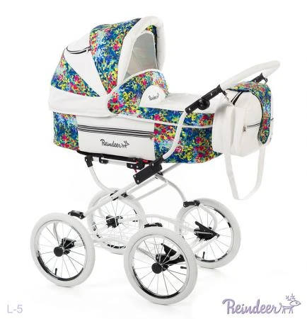 Фото Коляска 3в1 Reindeer Prestige "Lily" set 3 с конвертом L-5 Белая