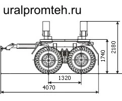 Фото Срочно продается новый (2012 г) трубоплетевозный прицеп-роспуск