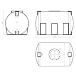 Фото №5 Резервуар из полиэтилена горизонтального исполнения на 1 куб