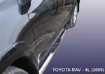 фото Slitkoff Защита порогов d76 с проступями Toyota Rav 4 L 2009