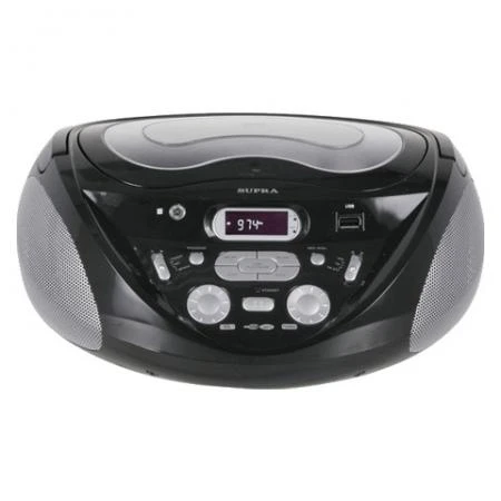 Фото Магнитола SUPRA SR-CD118, с CD/MP3-плеером, выходная мощность 4 Вт, ЖК-дисплей, USB, AM/FM тюнер