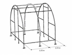 фото Теплица Альфа 8М ВОЛЯ расстояние м/у дугами 1м (Каркас)