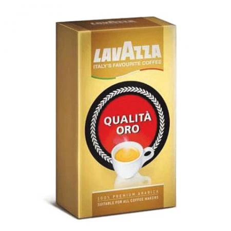 Фото Кофе молотый LAVAZZA (Лавацца) "Qualita Oro", натуральный, арабика 100%, 250 г, вакуумная упаковка