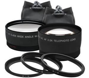 Фото Precision Design Precision Design 2.5x Telephoto &amp; .45x Wide-Angle Digital Lenses (49mm/52mm/55mm/58mm)