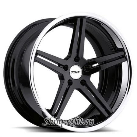 Фото TSW Mirabeau 8x18/5x114.3 D76 ET35 Gloss Black Mirror Lip