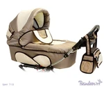 фото Коляска 2в1 Reindeer Twin set 2 с конвертом T-11 Бежевая