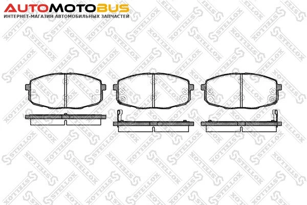 Фото Комплект тормозных дисковых колодок Stellox 1049 002-SX