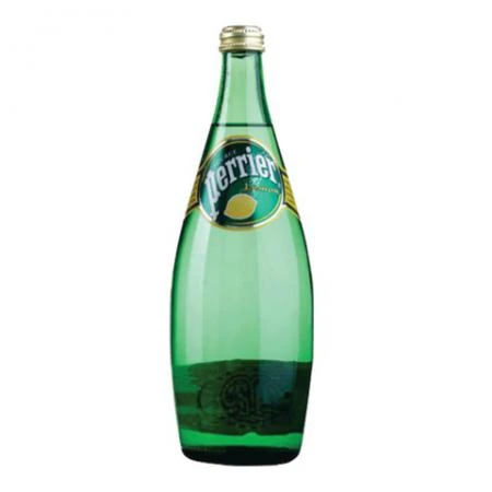 Фото Вода газированная минеральная PERRIER (Перье) "Лимон", 0,75 л, стеклянная бутылка