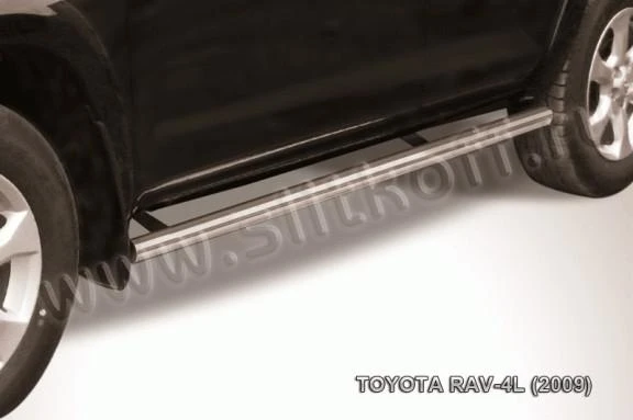 Фото Slitkoff Пороги d76 труба черные TOYOTA RAV-4 L (2009)