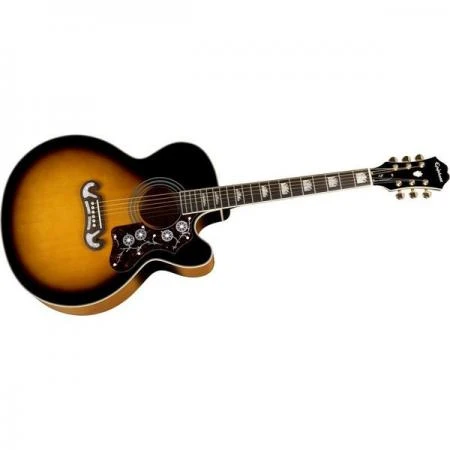 Фото Гитара электроакустическая Epiphone EJ-200CE VINTAGE SUNBURST GLD