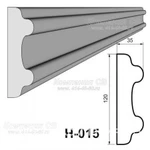фото Декоративные элементы лепнины - фасадный декор наличник Н-015 на окна из пенопласта