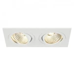 фото NEW TRIA LED 2 SQUARE SET, свет-к с COBLED 2х 6.2Вт, 3000K, 38°, 1200lm, с блоком питания, белый | 113921 SLV