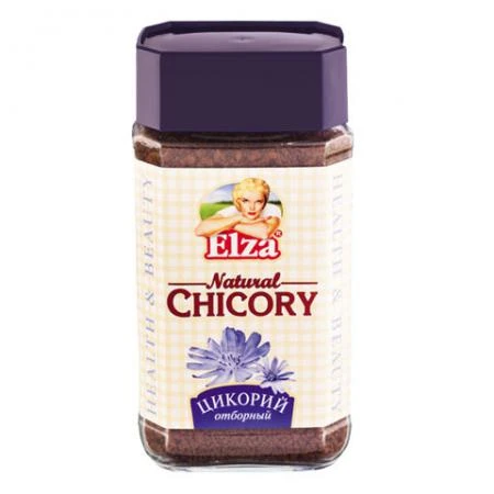 Фото Цикорий растворимый ELZA "Natural Chicory", гранулированный, 100 г, стеклянная банка, Германия