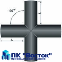 Фото Крестовина пнд SDR 11 Ду 90 мм свар вода