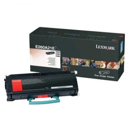 Фото Тонер-картридж LEXMARK (E260A21E) E26x/36x/460, оригинальный, ресурс 3500 стр.