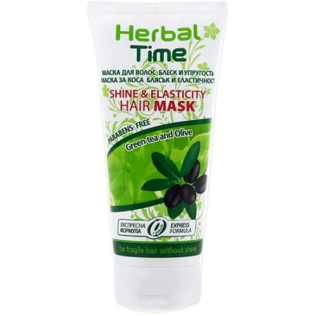 Фото Маска для волос блеск и упругость Herbal Time Роза Импекс 200 ml