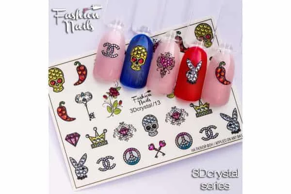 Фото Наклейки для маникюра Fashion Nails 3D crystal #13