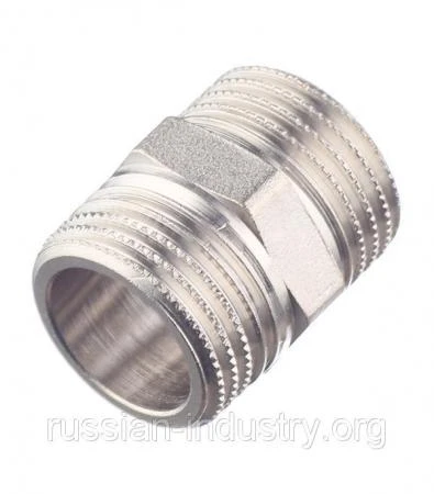 Фото Ниппель (бочонок) Stout 1/2" нар(ш) х 1/2" нар(ш)