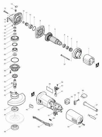 Фото Кнопка фиксатор шпинделя MAKITA 9558NB