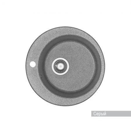 Фото Мойка кухонная ИВЕРИЯ круглая 480мм серая