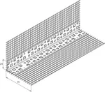 фото Профиль угловой ПВХ с армирующей сеткой