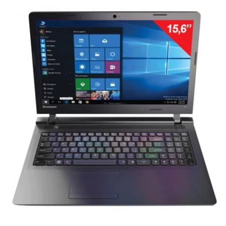 Фото Ноутбук LENOVO 100-15IBY, 15,6", INTEL Celeron N2840, 2,16 ГГц, 2 Гб, 250 Гб, Windows 10, черный