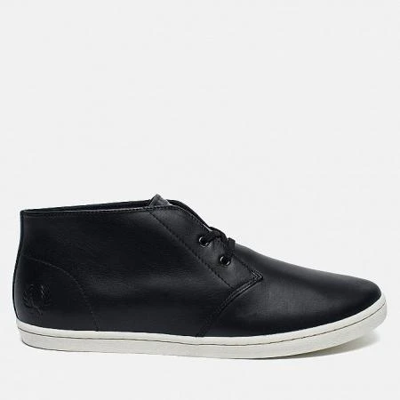 Фото Fred Perry Byron Mid Leather Black/White