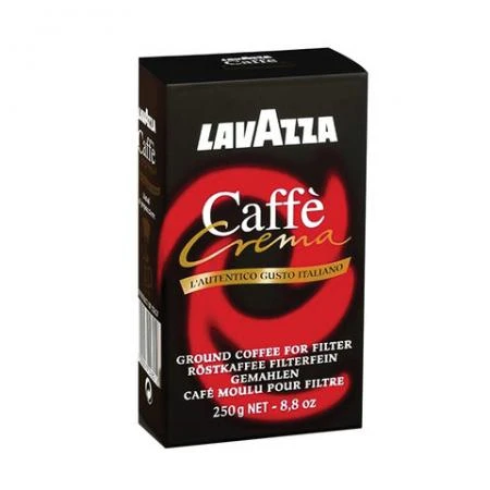 Фото Кофе молотый LAVAZZA (Лавацца) "Caffe Crema", натуральный, 250 г, вакуумная упаковка