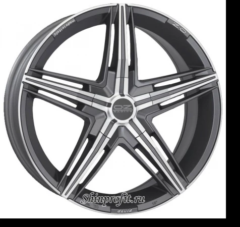 Фото OZ Racing David 7.5x17/5x100 D68 ET35 Matt Graphite Diamond Cut Matt Graphite Diamond Cut